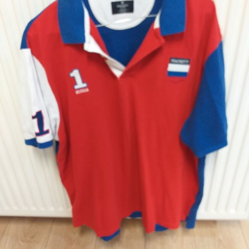 Hackett blouse like new, blue and red, XXL