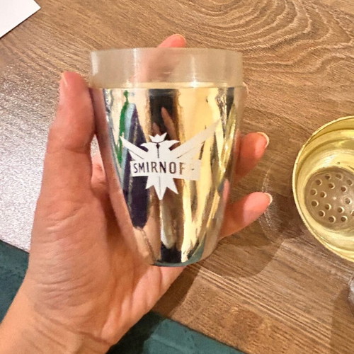 Small collectible plastic Smirnoff shaker used