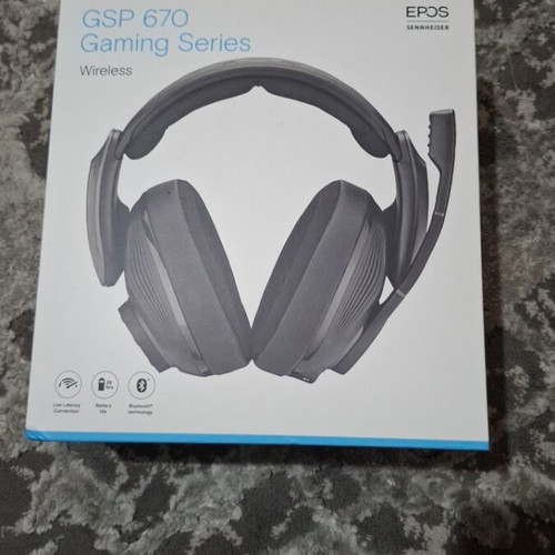 Epos Sennheiser GSP 670 wireless headphones used, missing microphone
