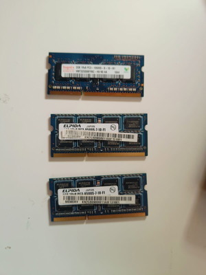 RAM DDR3 για laptop 4x2GB μεταχειρισμένα sodimm modules