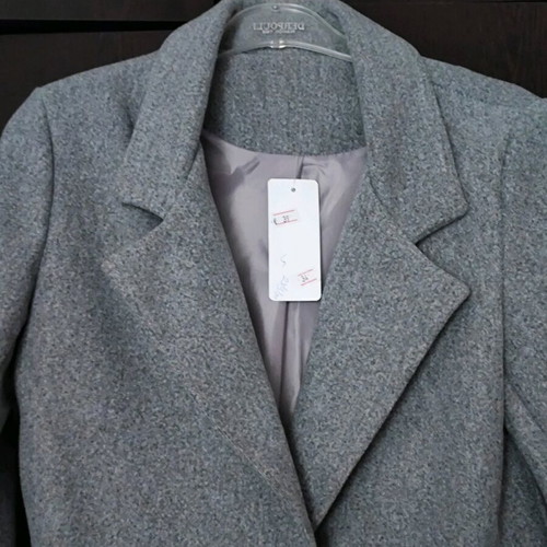 Coat new gray, size S