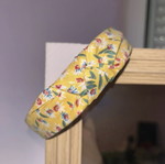 Floral Hairband With Knot Yellow Print