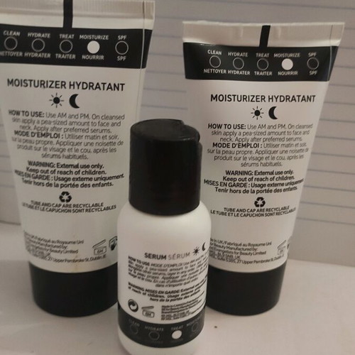 The Inkey List set Collagen booster serum and omega water, b,c,e creams used