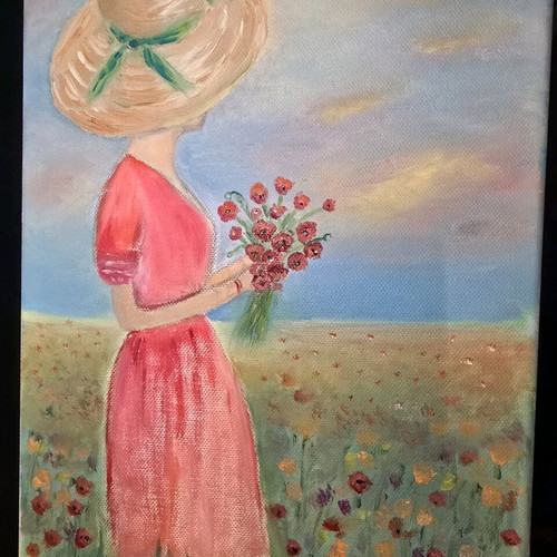 Oil painting on canvas Spring new 30×25
