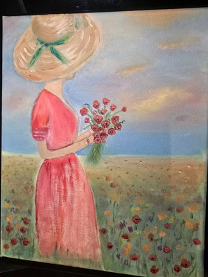 Oil painting on canvas Spring new 30×25