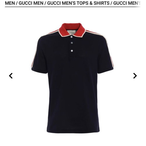 Gucci Pique Polo Stripe Logo T-shirt like new, blue, size M