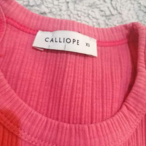 Calliope ribbed top used, fuchsia, size XS