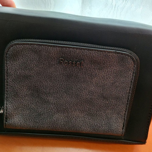 Crossbody bag used, black with strap
