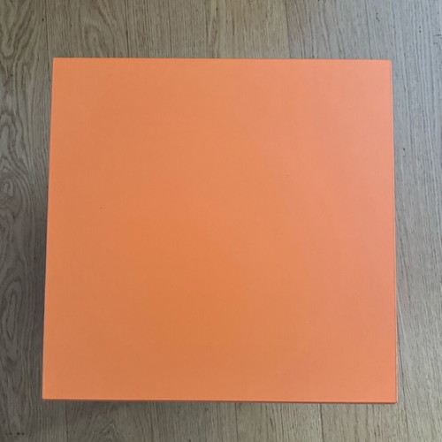 IKEA wall cube shelf used, orange