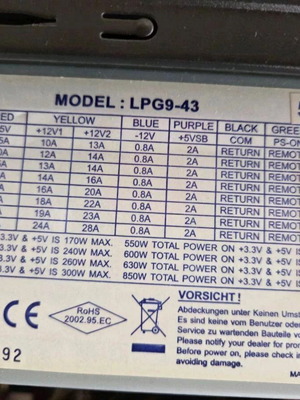 Power supply 500W like new