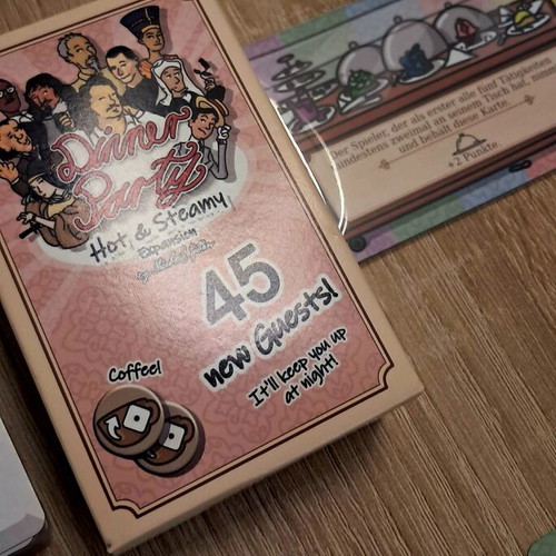 Dinner Party board game with expansion and promo card like new