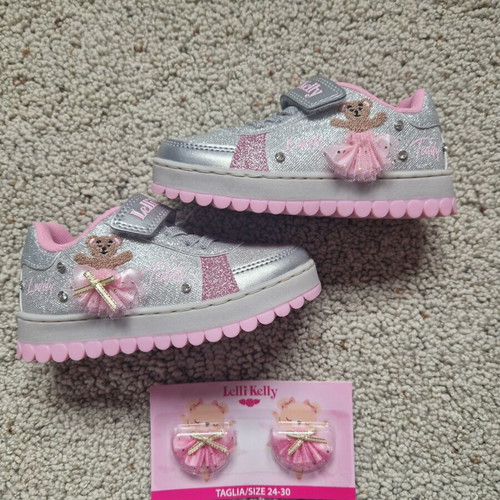 Lelli Kelly shoes size 25 with light and sound, new, pink and silver