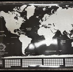 Scratch Off World Map Divalis Black & Silver, new