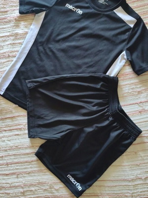 Macron set of shirt and shorts like new, black, age 11-12