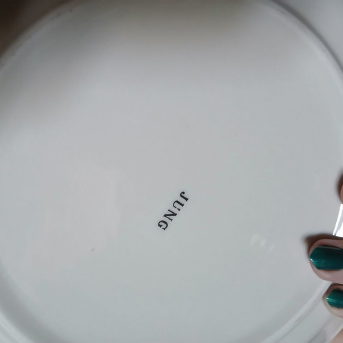 JUNG ceramic plates set used, pack of 12, Blooming series