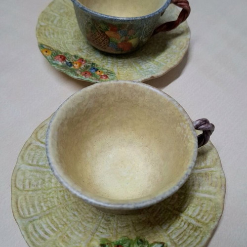 Italian handmade ceramic cups set of 2 new