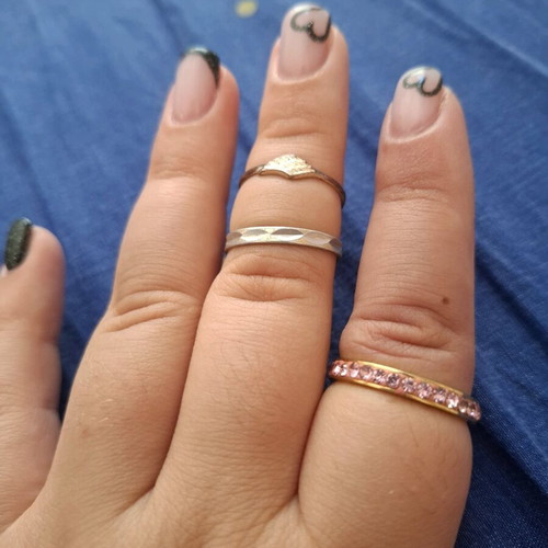 Rings used, various sizes, multicolored