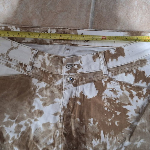 Women's pants like new, size XL, white-beige