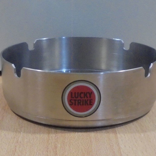 Lucky Strike Cigarettes Promotional Metal Ashtray Like New