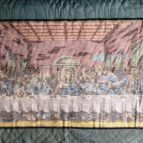 Velvet tapestry The Last Supper like new, 112x50cm