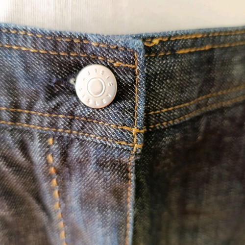 Sisley mini jeans skirt like new, size Large, blue