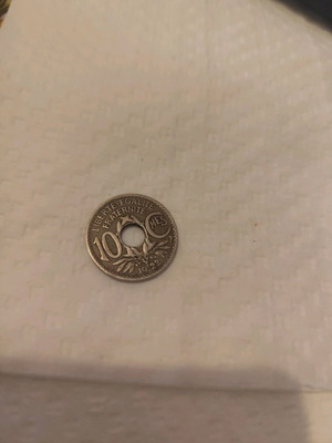 10 Centimes 1922 used French coin