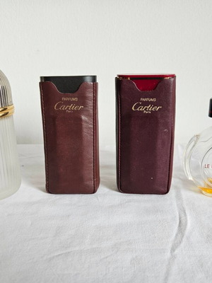 Cartier collectible empty perfume bottles used, set of 4