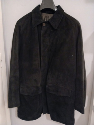 Prince Oliver men's suede leather jacket black like new XL wide fit