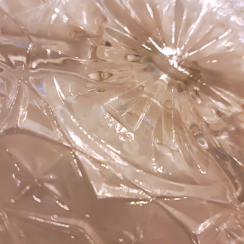 Vintage French Crystal Divided Serving Dish like new, pressed glass