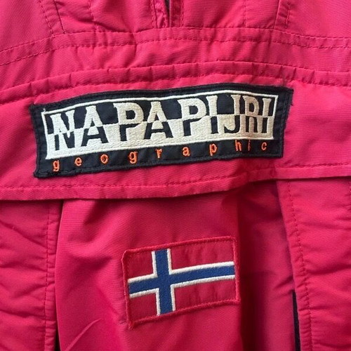 Napapijri jacket like new with fleece lining red