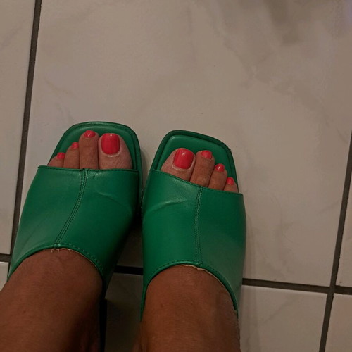 Mules green used, size 36