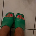 Mules green used, size 36