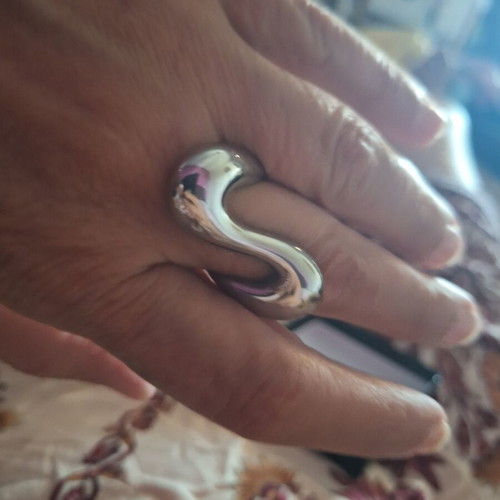 Ring new, size 8-9, stainless steel, silver color