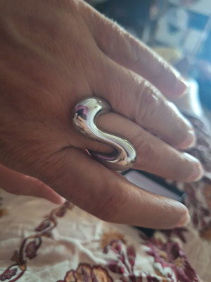 Ring new, size 8-9, stainless steel, silver color