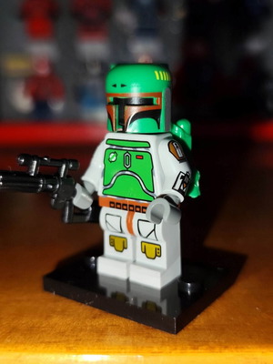 Boba Fett Old Edition figure like new with stand and pistol