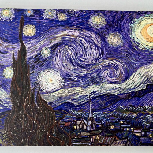 Van Gogh Starry Night oil print like new 60x80cm