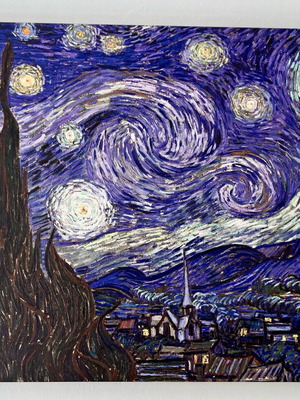 Van Gogh Starry Night oil print like new 60x80cm