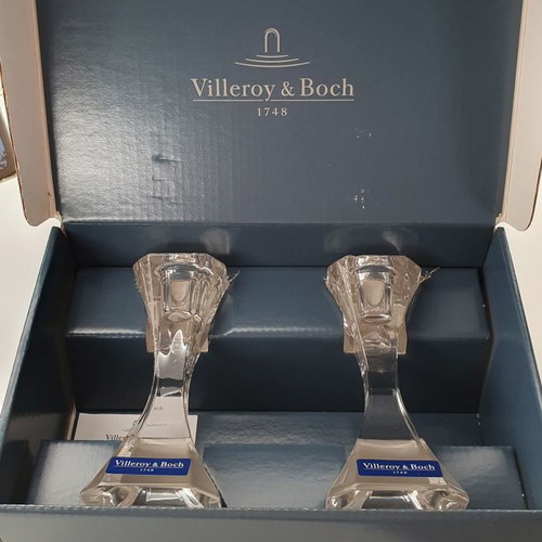 Crystal candlesticks Villeroy & Boch new, classic design