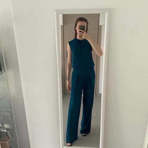 Zara jumpsuit size XS, petrol color, like new