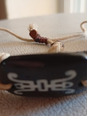 Handmade leather bracelet unisex boho surfer style like new