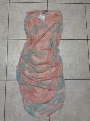 Marmalady dress with gathers, one size, colorful, new