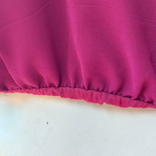 Embroidered blouse XS balloon fit with silver beads red wine color
