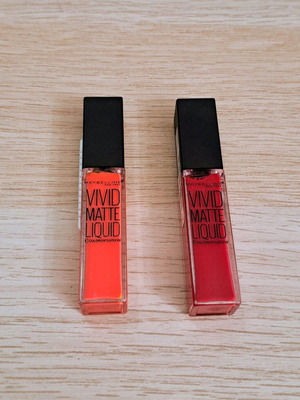 Maybelline Vivid Matte Liquid 2 pieces new in coral courage 20 & fuchsia ecstasy 30 shades