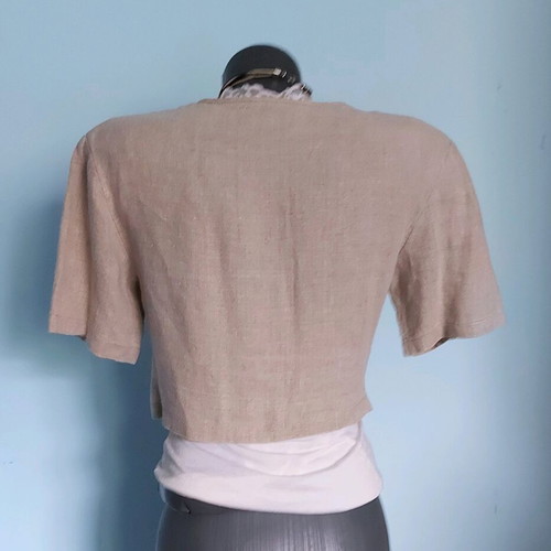 Gettone Linen Top with Metal Zippers L/XL like new