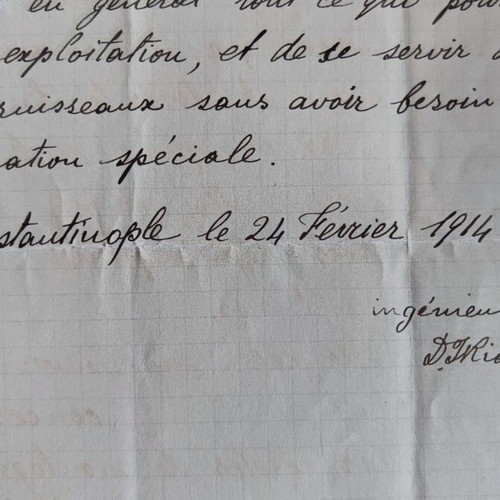 Engineer report Kastamoní 1914 used, French, forestry