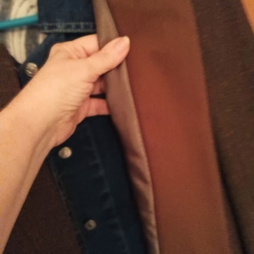 Zara short jacket without lapel new, brown, XL