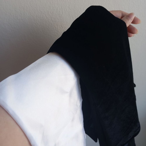 Fabrics for jewelry photography satin white and black velvet like new
