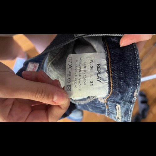Replay Y2K bootcut jeans new with tags, rhinestone detail, blue