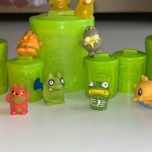 The Trash Pack used collectible toys with trash bin