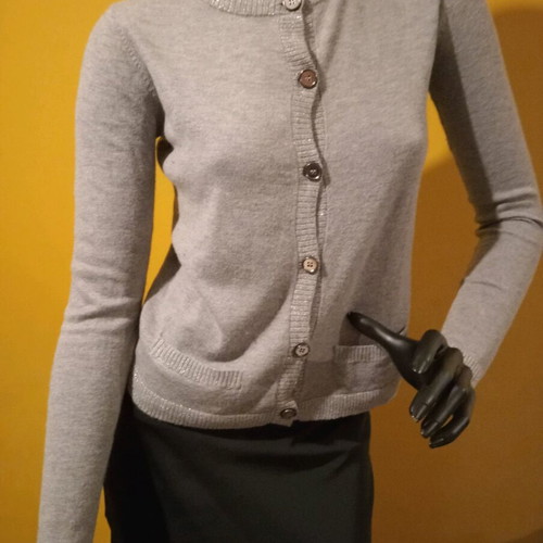 Koan women's cardigan new, grey with silver details, size M